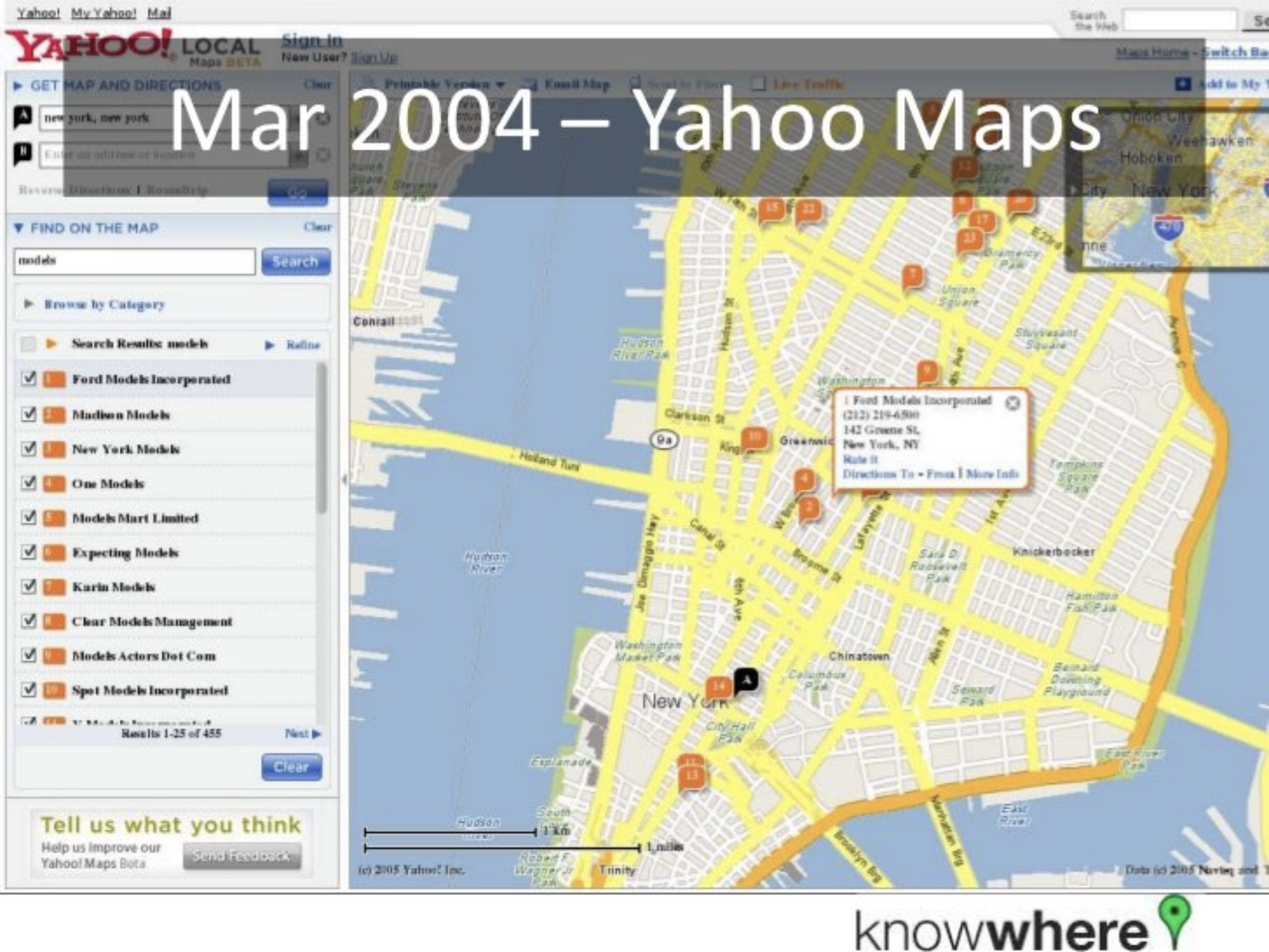 Yahoo maps карта